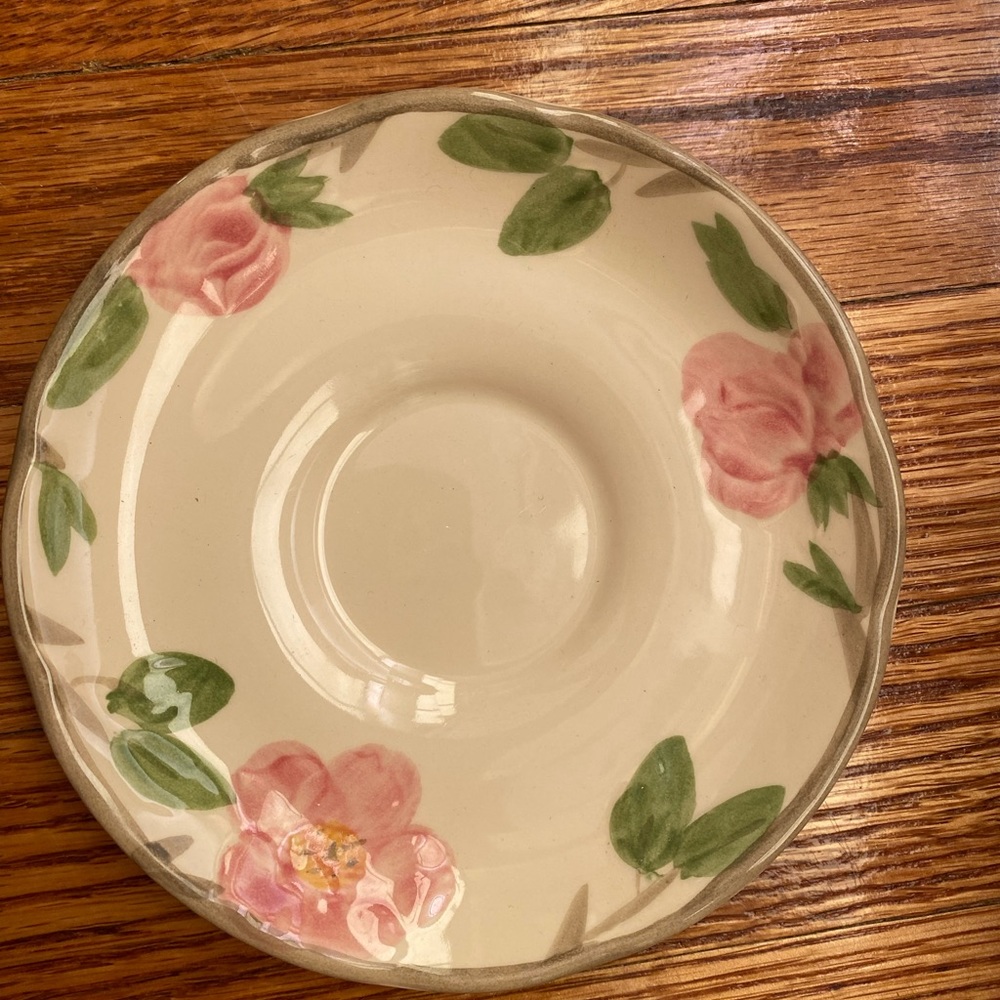 Franciscan desert rose tea cups saucers